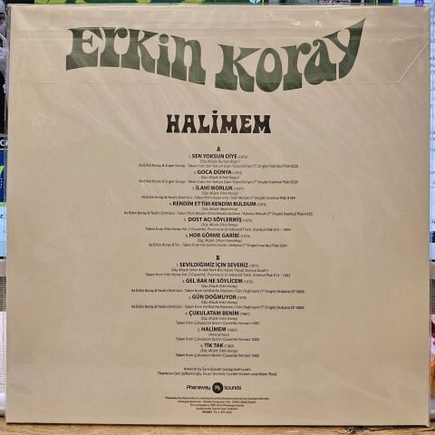 Erkin Koray – Halimem LP PLAK RENKLİ PLAK NUMARALI BASKI