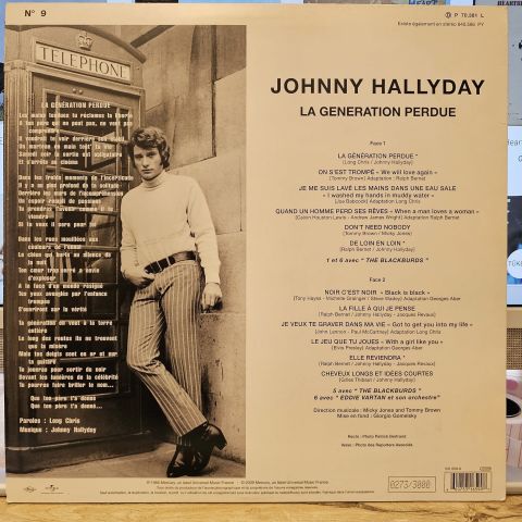 Johnny Hallyday – La Génération Perdue LP PLAK