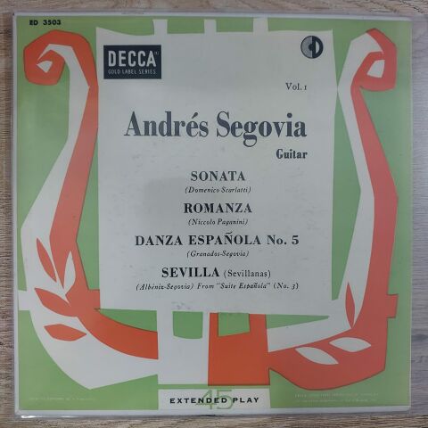 Andrés Segovia – Vol. 1 45LİK PLAK