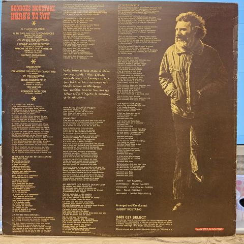 Georges Moustaki – Here's To You LP PLAK