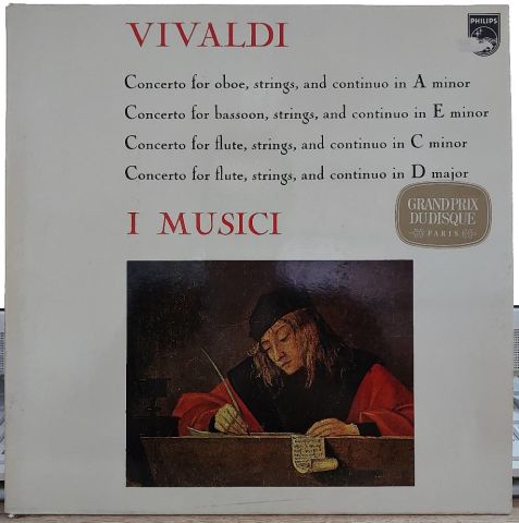 Vivaldi*, I Musici – Concerto For Oboe, Strings, And Continuo In A Minor / Concerto For Bassoon, Strings, And Continuo In E Minor / Concerto For Flute, Strings, And Continuo In C Minor / Concerto For Flute, Strings, And Continuo In D Major LP PLAK