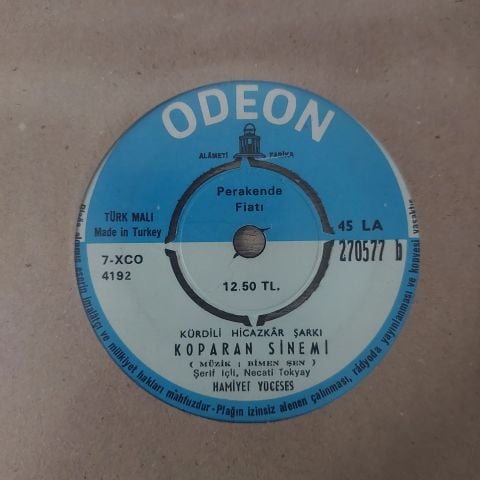 Hamiyet Yüceses – Bakmıyor Çesmi Siyah / Koparan Sinemi 45LİK PLAK