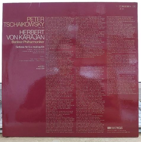 Herbert von Karajan, Peter Tschaikowsky*, Berliner Philharmoniker – Sinfonie Nr.5 E-Moll Op.64 LP PLAK