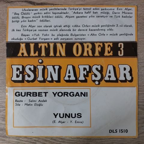 Esin Afşar – Gurbet Yorganı / Yunus 45LİK PLAK