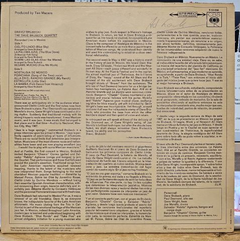 The Dave Brubeck Quartet – Bravo! Brubeck! LP PLAK