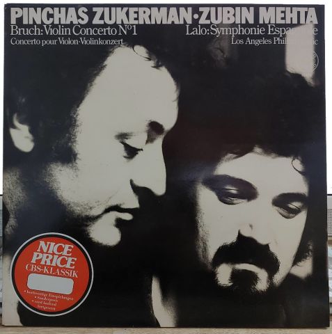 Zukerman / Mehta / Los Angeles Philharmoni - Bruch* / Lalo* – Violin Concerto No. 1 / Symphonie Espagnole LP PLAK