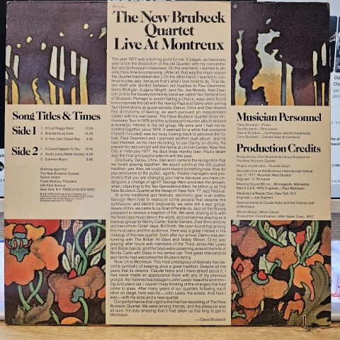 The New Brubeck Quartet – Live At Montreux LP PLAK