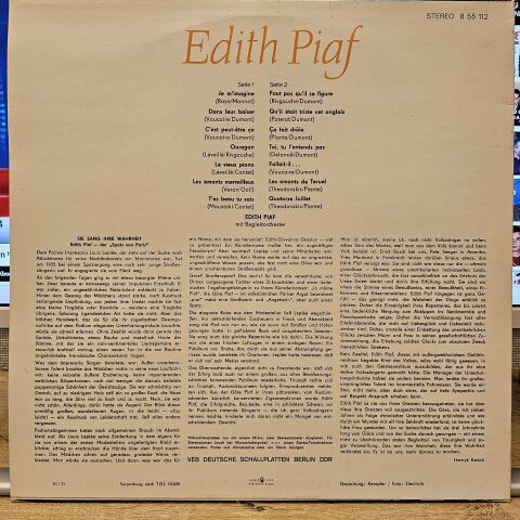 Edith Piaf – Edith Piaf LP PLAK