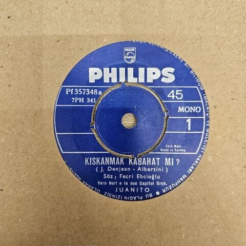 Juanito – Kıskanmak Kabahat Mi / Arkadaşımın Aşkısın 45LİK PLAK