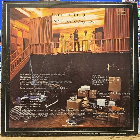 Jethro Tull – Minstrel In The Gallery LP PLAK