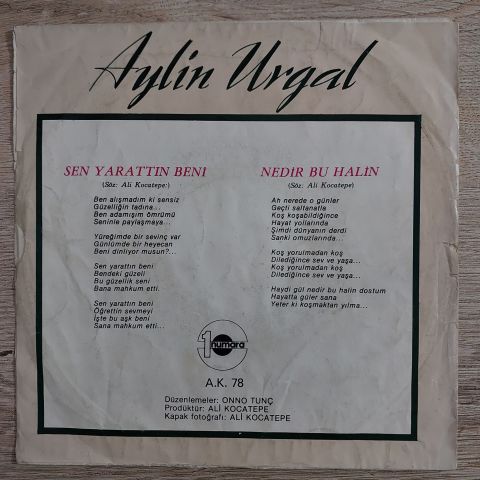 Aylin Urgal – Sen Yarattın Beni / Nedir Bu Halin 45LİK PLAK