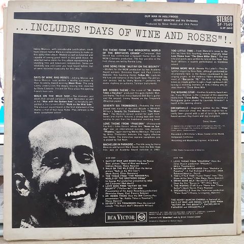 Henry Mancini And His Orchestra – Our Man In Hollywood LP PLAK