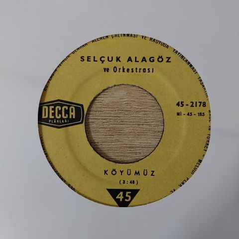 Selçuk Alagöz Ve Orkestrası – Köyümüz / Prom Pom Pom 45LİK PLAK