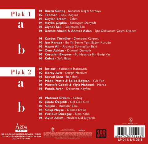 ÇEŞİTLİ SANATÇILAR - MAHZUNİ'YE SAYGI LP PLAK