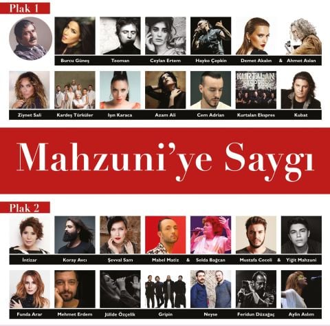 ÇEŞİTLİ SANATÇILAR - MAHZUNİ'YE SAYGI LP PLAK