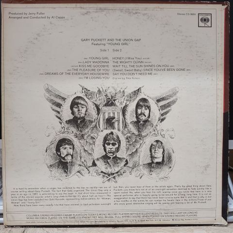 Gary Puckett And The Union Gap* – Gary Puckett And The Union Gap Featuring ''Young Girl'' LP PLAK