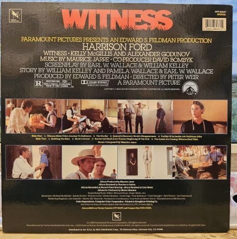 Maurice Jarre – Witness (Original Motion Picture Soundtrack) LP PLAK