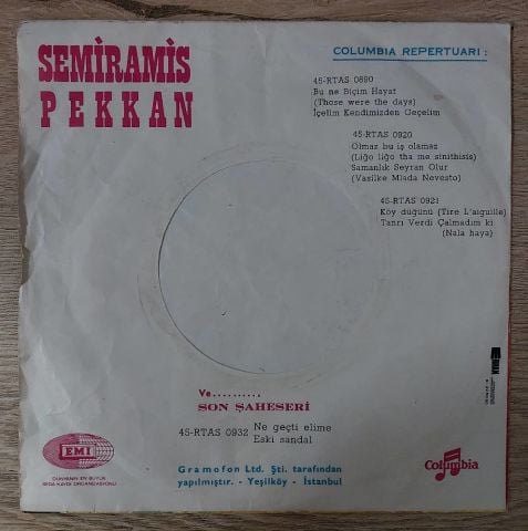 Semiramis Pekkan – Olmaz Bu İş Olamaz 45LİK PLAK