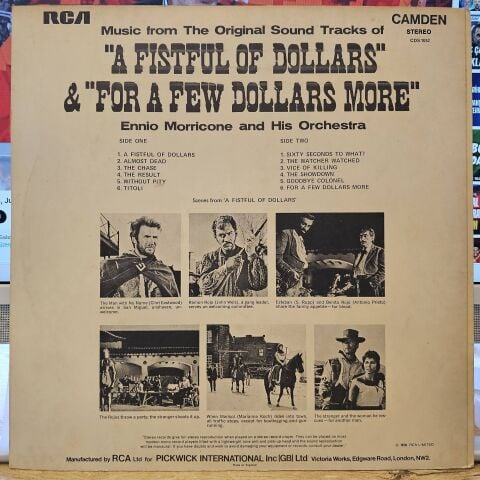 Ennio Morricone – Music From The Original Sound Tracks Of ''A Fistful Of Dollars'' & ''For A Few Dollars More'' LP PLAK...