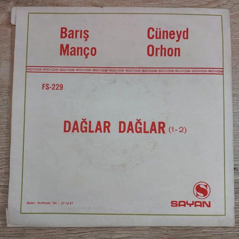 BARIŞ MANÇO - DAĞLAR DAĞLAR 45LİK PLAK