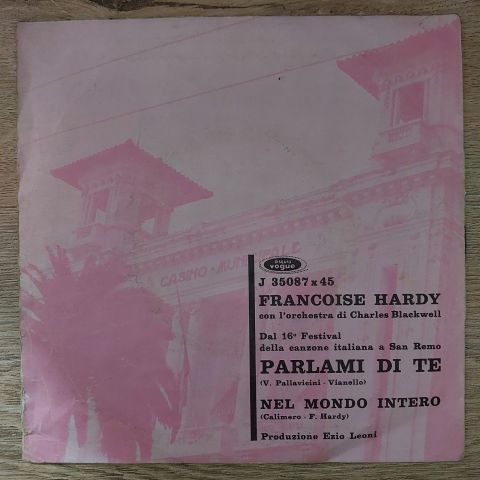 Francoise Hardy – Parlami Di Te 45LİK PLAK