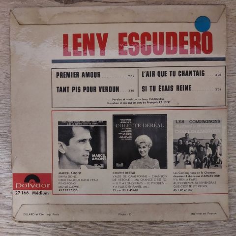 Leny Escudero – Premier Amour 45LİK PLAK