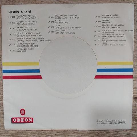 Nesrin Sipahi – Seni Ben Ellerin Olsun Diye mi Sevdim / Dil Şad Olacak 45LİK PLAK