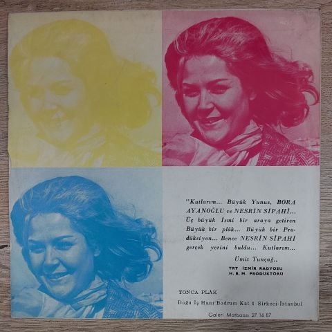 Nesrin Sipahi – Kara Mehmet / Yunus 45LİK PLAK