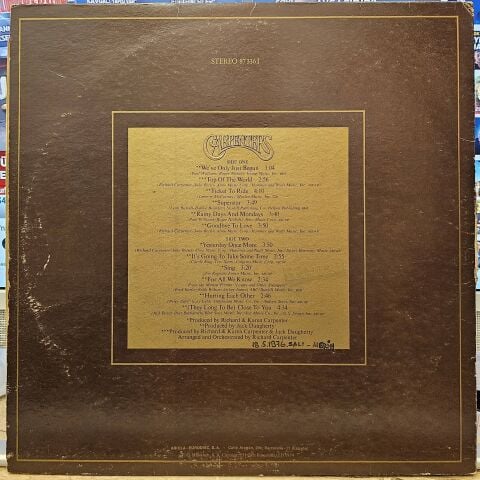 Carpenters – The Singles 1969-1973 LP PLAK