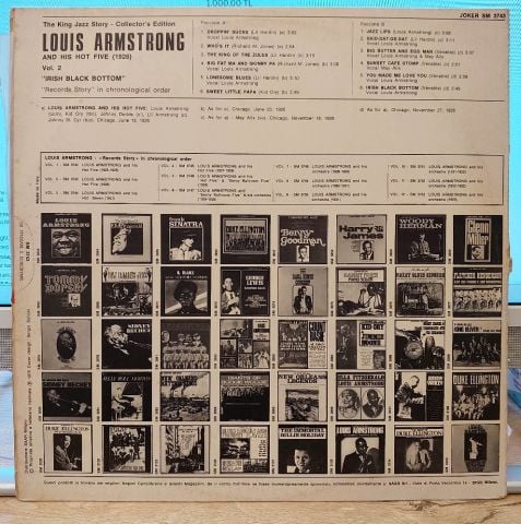 Louis Armstrong And His Hot Five – Irish Black Bottom 1926 LP PLAK