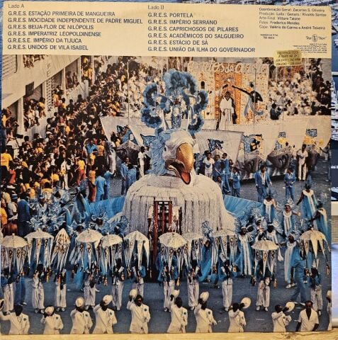 Various – Sambas De Enredo Das Escolas De Samba Do Grupo 1A - Carnaval 85 LP PLAK