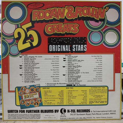 Various – 25 Rockin' & Rollin' Greats LP PLAK