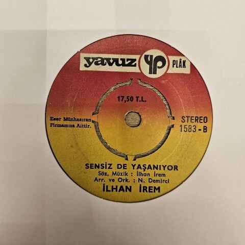İlhan İrem – Son Selam / Sensiz De Yaşanıyor 45LİK PLAK