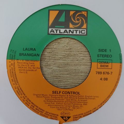 Laura Branigan – Self Control 45LİK PLAK