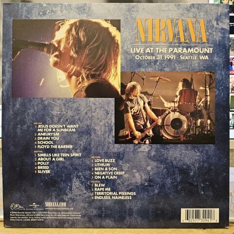 Nirvana – Live At The Paramount LP PLAK