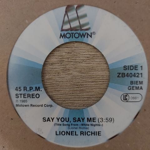 Lionel Richie – Say You, Say Me 45LİK PLAK