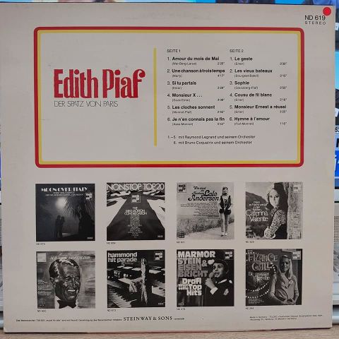 Edith Piaf – Der Spatz Von Paris LP PLAK