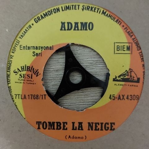 Adamo – Tombe La Neige / Car Je Veux 45LİK PLAK