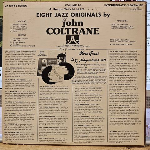 Jamey Aebersold – Eight Jazz Originals By John Coltrane LP PLAK