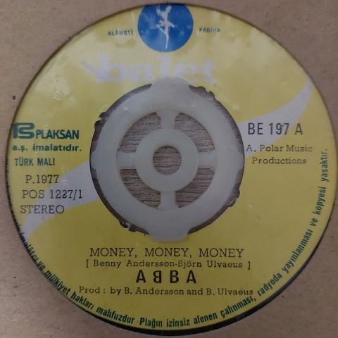 ABBA – Money, Money, Money / Crazy World 45LİK PLAK