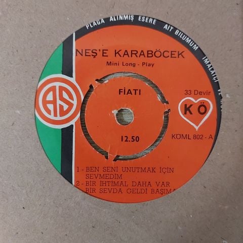 Neşe Karaböcek – Neşe Karaböcek 6 ŞARKILIK 45LİK PLAK