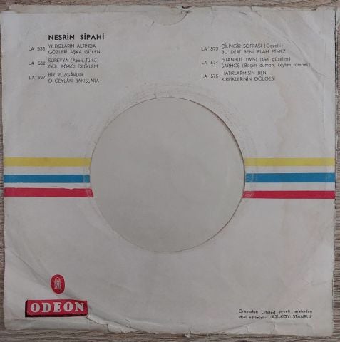 Nesrin Sipahi – Yemin Ettim Bir Kere Dönmem / Hayat Budur Giden Gelmez 45LİK PLAK