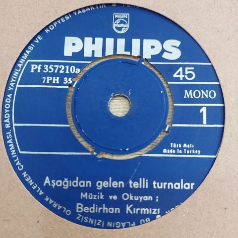 BEDİRHAN KARAHAN - AŞAĞIDAN GELEN TELLİ TURNALAR 45LİK PLAK