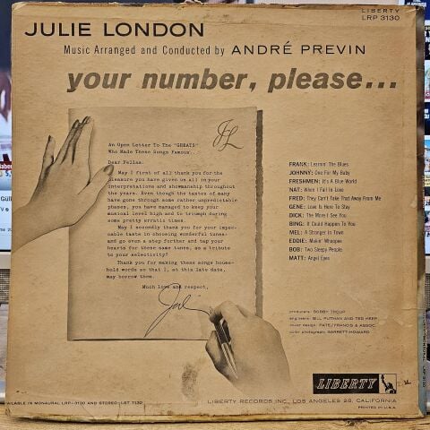 Julie London – Your Number Please... LP PLAK