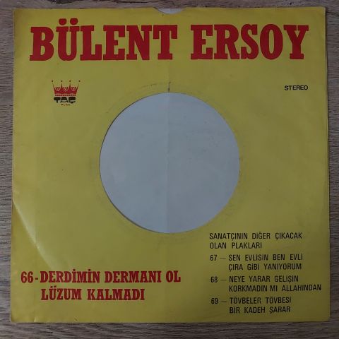 Bülent Ersoy – Lüzum Kalmadı 45LİK PLAK