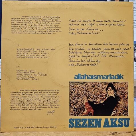 Sezen Aksu – Allahaısmarladık LP PLAK