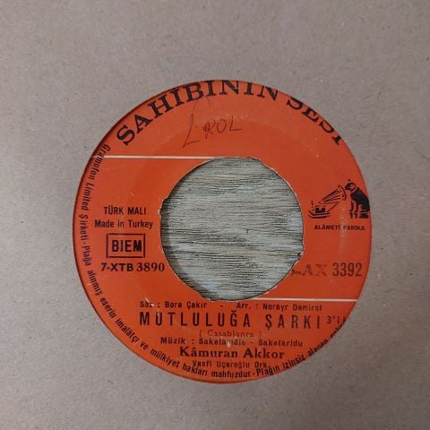 KAMURAN AKKOR - MUTLULUĞA ŞARKI 45LİK PLAK