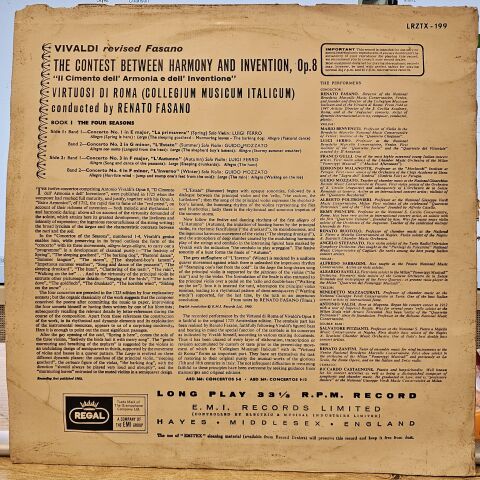 Vivaldi, En İyi Eserleriyle LP PLAK