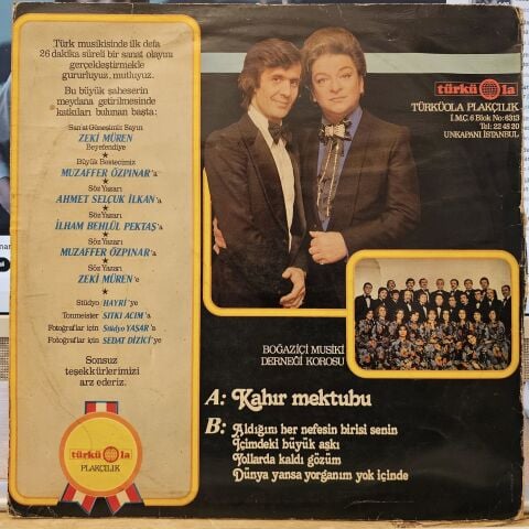 Zeki Müren – Özpınar'ın Pınarından Kahır Mektubu LP PLAK