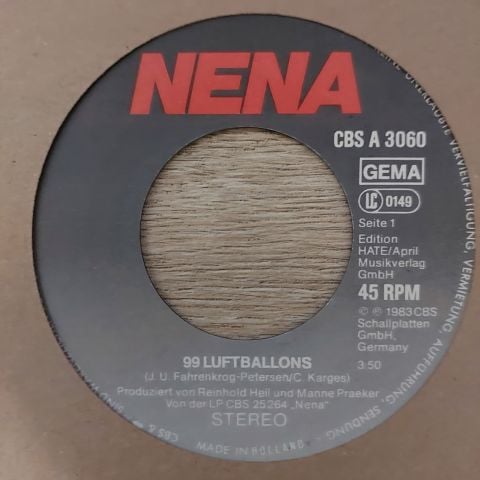 Nena – 99 Luftballons 45LİK PLAK
